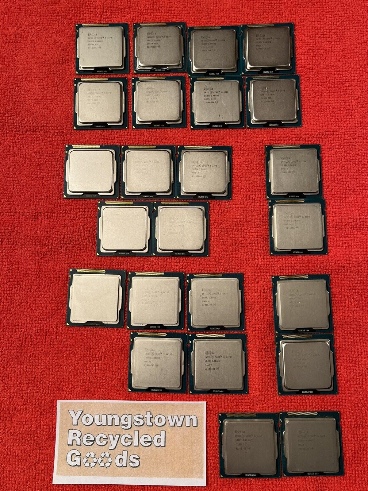 LOT OF 24 INTEL CORE i5 CPUs i5-3570 i5-3550 i5-3470 i5-3470T i5-3470S i5-3450