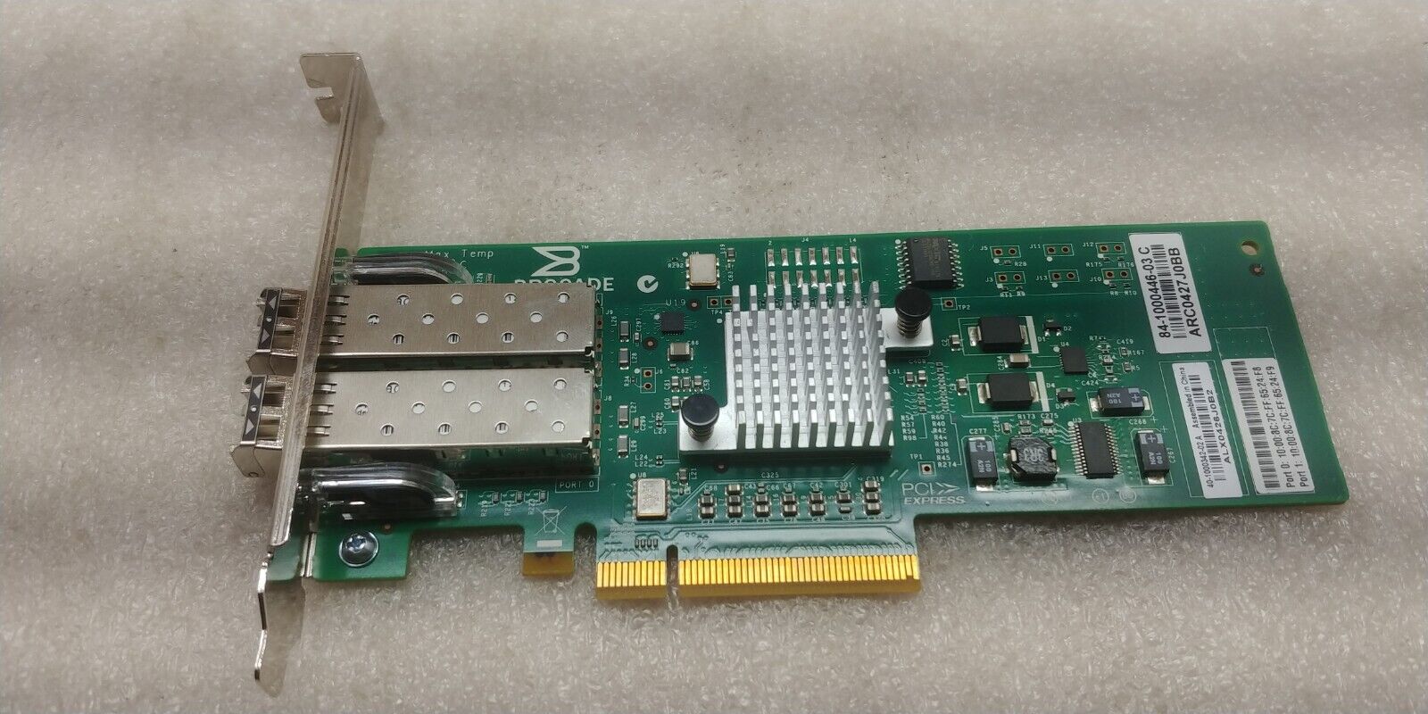 DELL IBM Brocade 825 Dual Port Fiber Channel HBA Adapter 8GB PCIE 2X SFP 46M6062