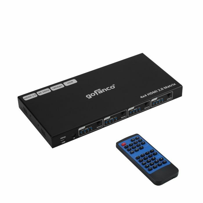 gofanco 4x4 HDMI Matrix Switch – Up to 4K 60Hz (Matrix44HD2-LT)