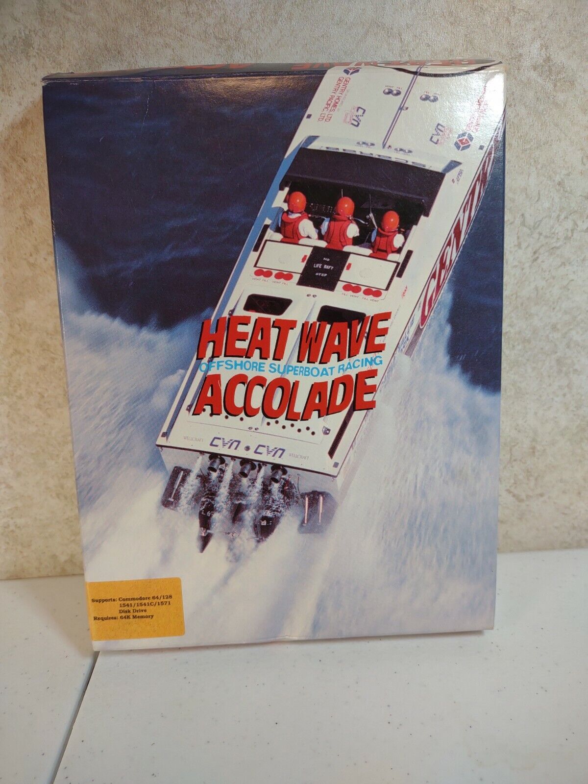 Heatwave Offshore Superboat Racing Commodore 64 C64 128 Game with box