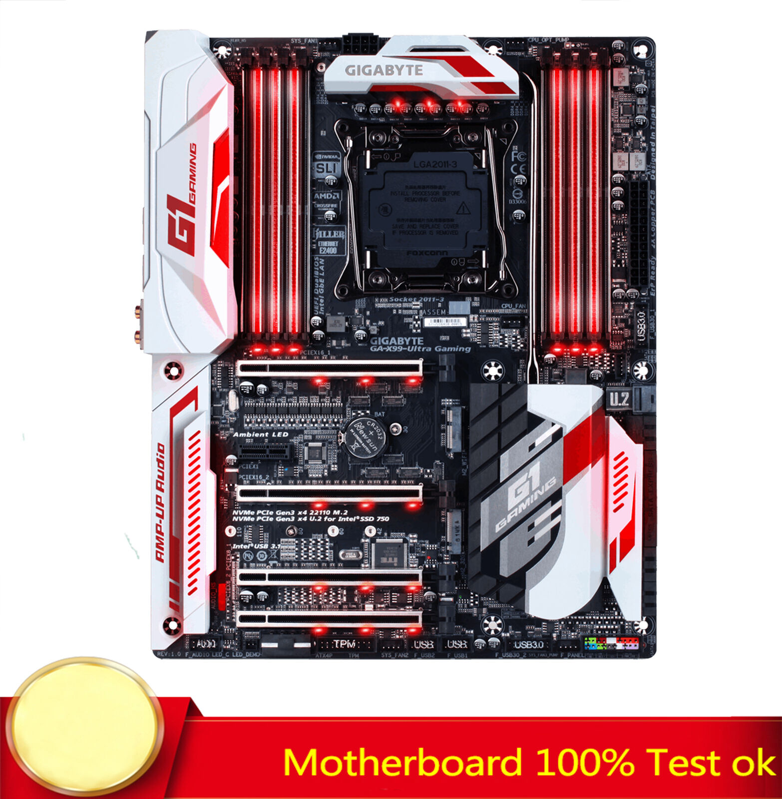 FOR GIGABYTE GA-X99-Ultra Gaming x99 H110 DDR4 128GB Motherboard 100% Test Work