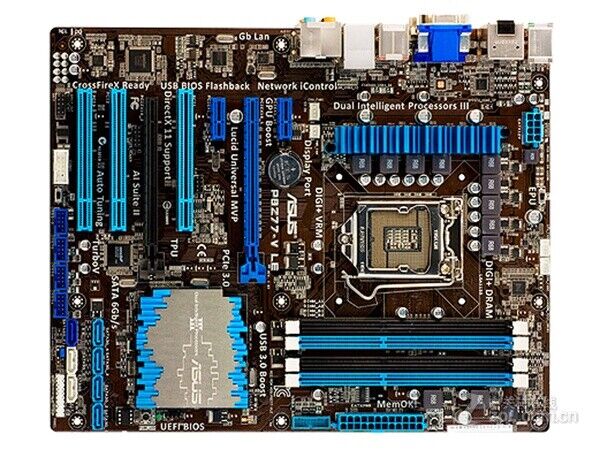 For ASUS P8Z77-V LE motherboard Z77 LGA1155 DDR3 32G HDMI+DP+DVI+VGA ATX Tested
