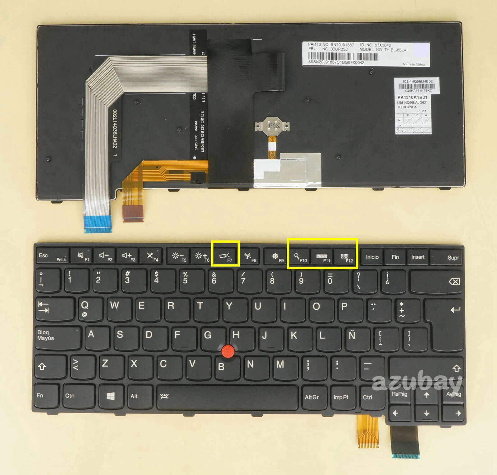 Laptop Keyboard for Lenovo Thinkpad T460P (20FW 20FX), T470P (20J6 20J7) Backlit