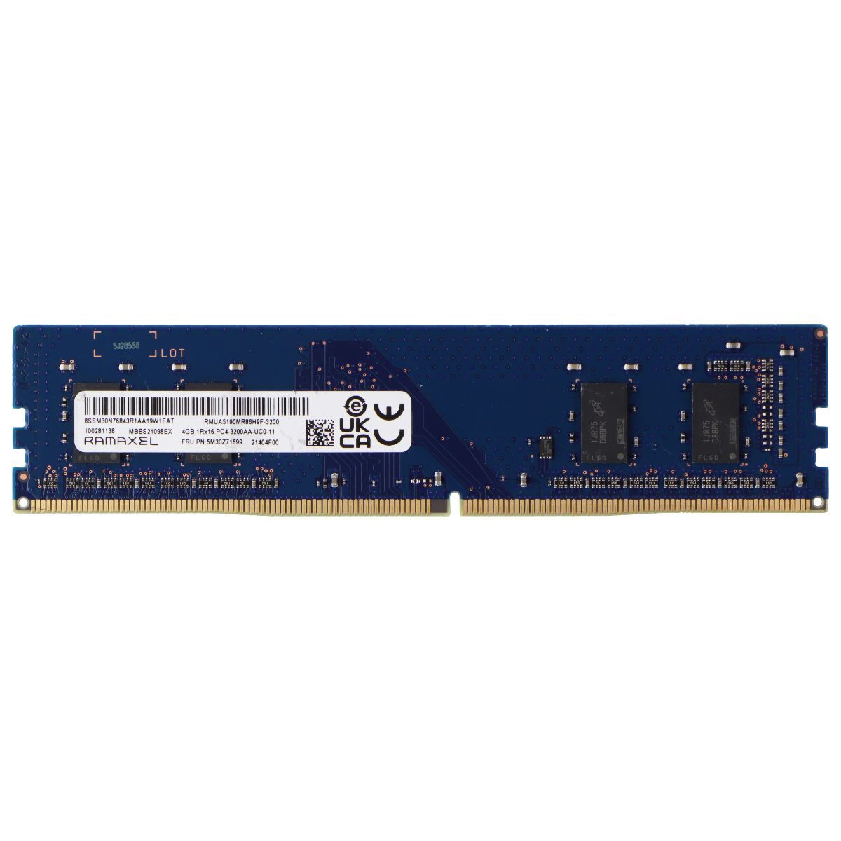 Ramaxel (4GB) 1x16R DDR4 (PC4-3200AA) Desktop RAM Memory (RMUA5190MR86H9F-3200)