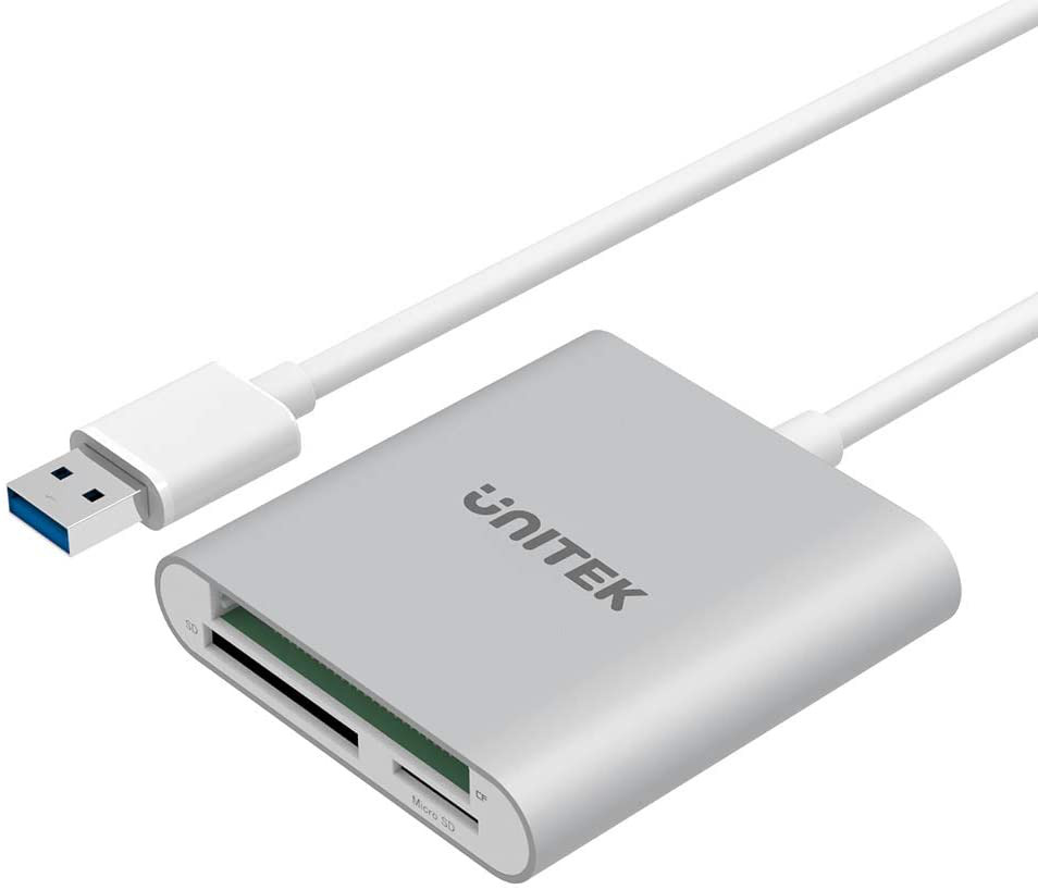 Unitek SD Card Reader USB 3.0 3 Port Memory Card Reader Writer Compact Flash Car