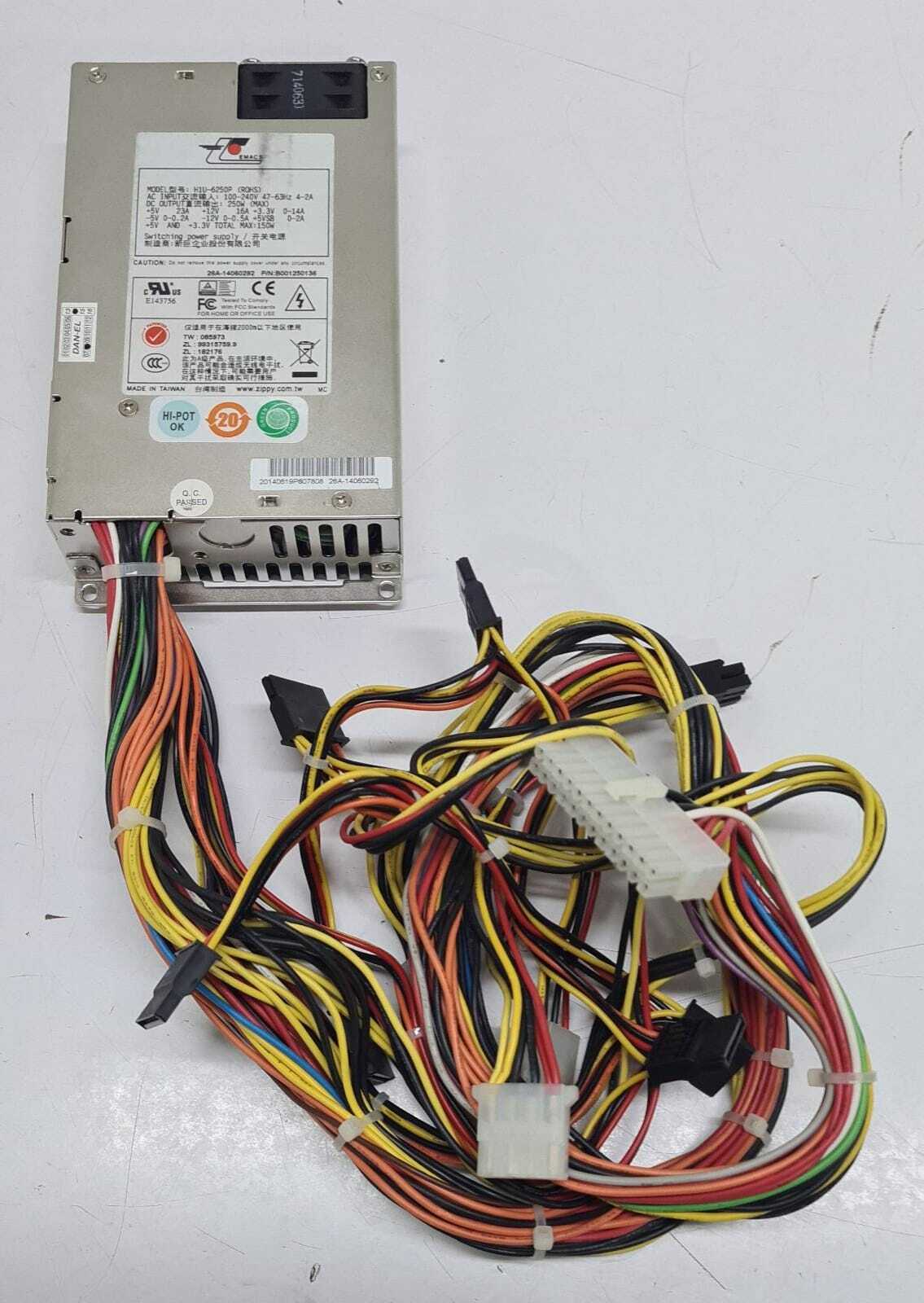 LEMACS Zippy H1U-6250P (ROHS) 1U Switching Power Supply 250W