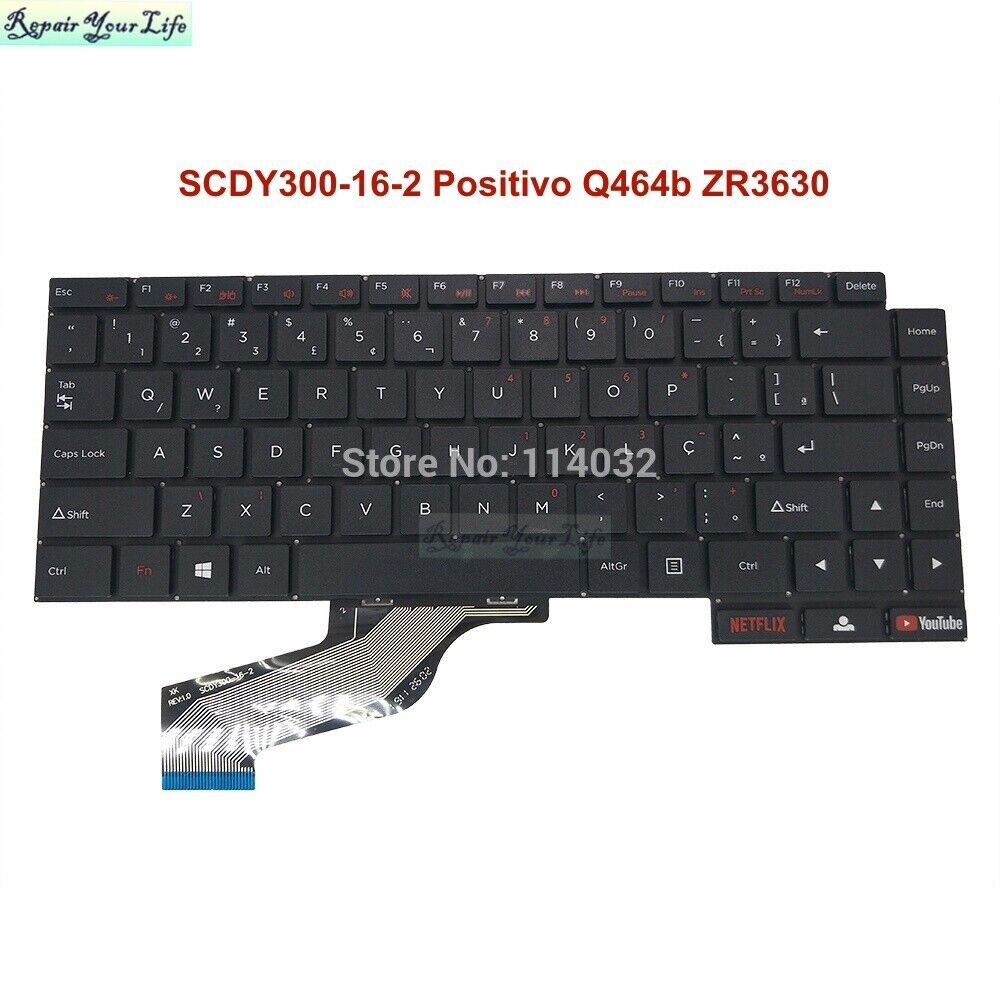 BR Brazilian Keyboard Positivo Motion Plus ZR3630 Q464B Q4128B SCDY300-16-2 