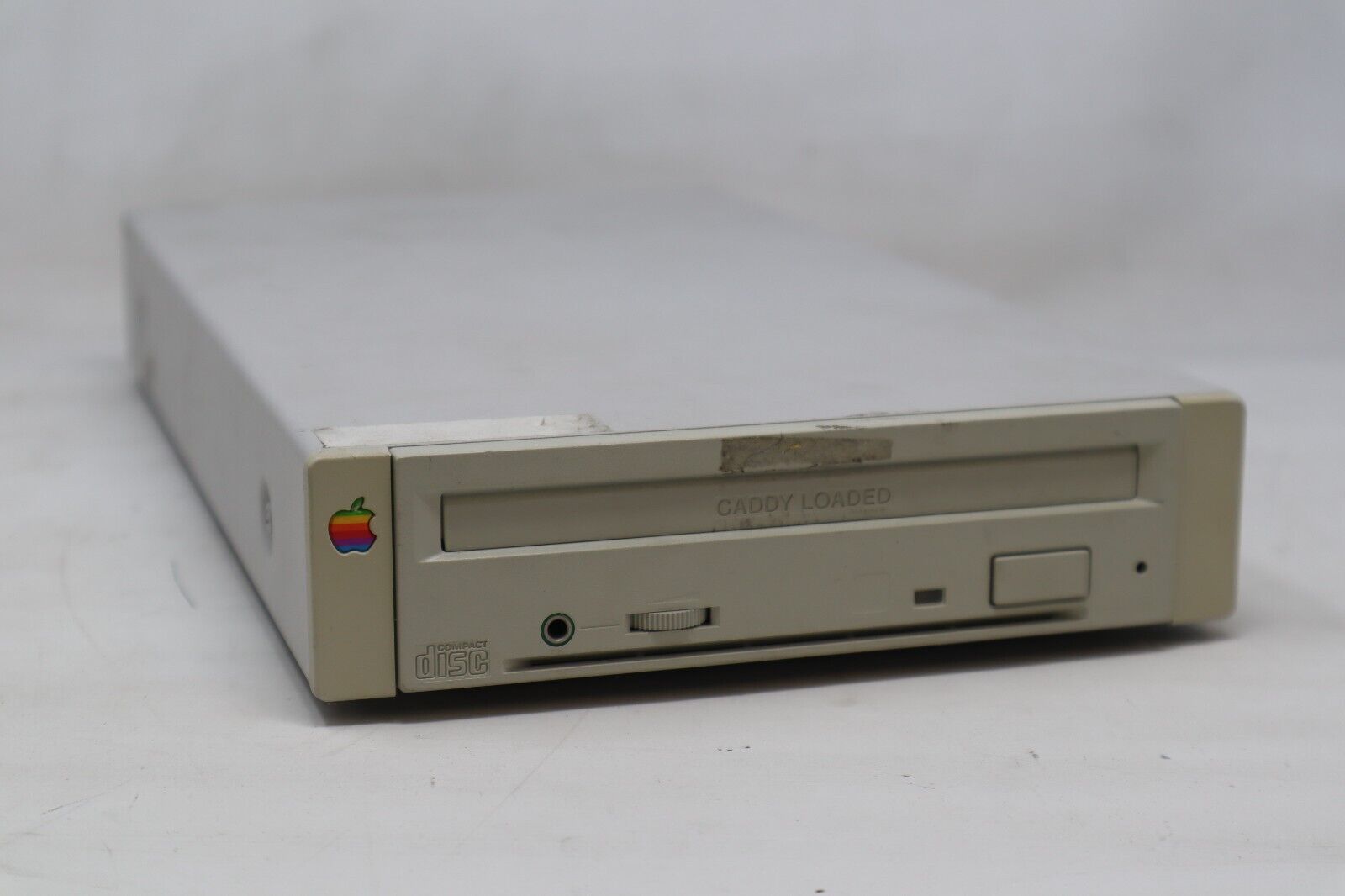 Apple CD 300 Vintage Macintosh SCSI CD ROM Drive w/ Caddy | Rainbow Apple Logo |