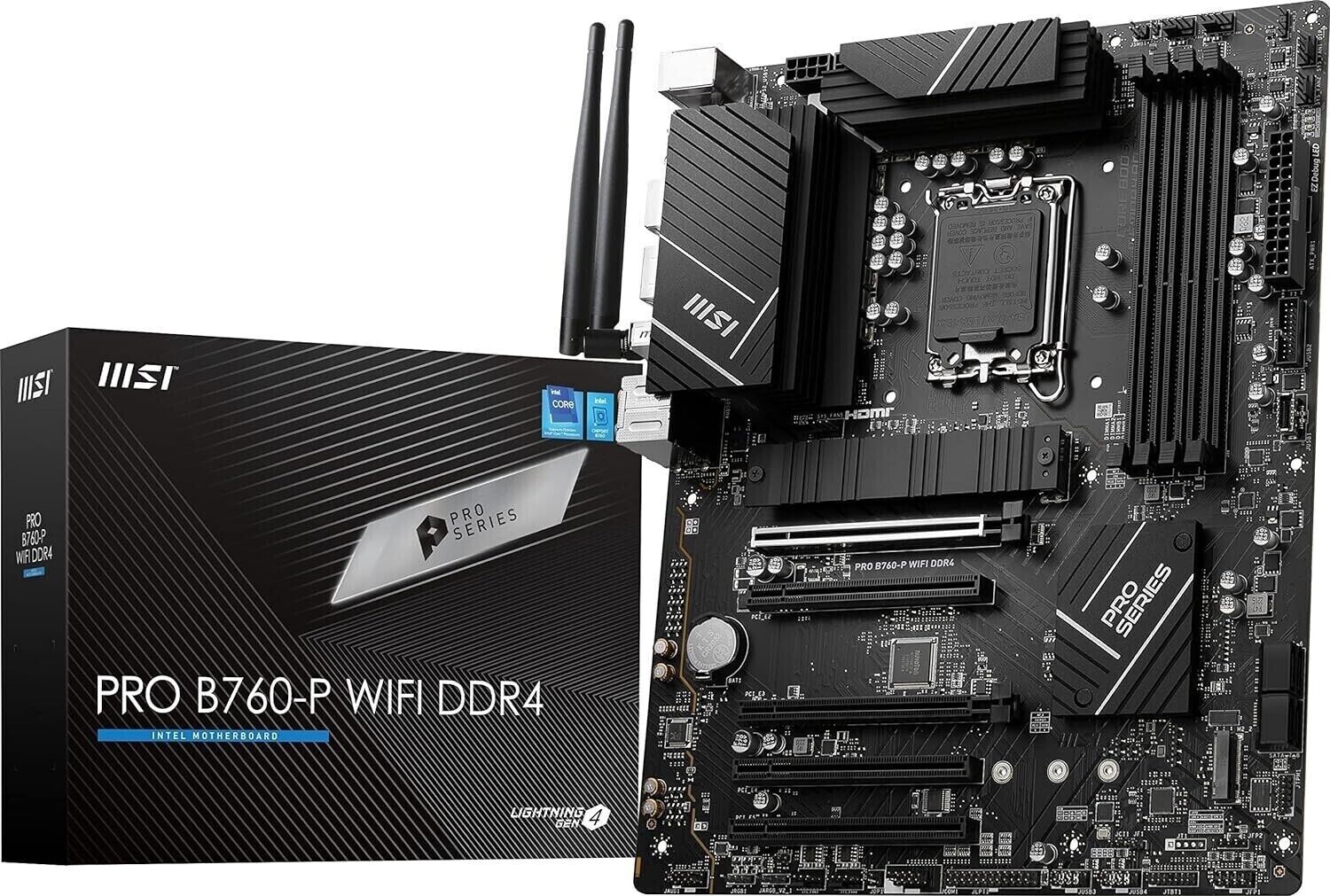 MSI PRO B760-P WiFi DDR4 LGA 1700 ATX Intel Motherboard/32GB Corsair Ram COMBO 