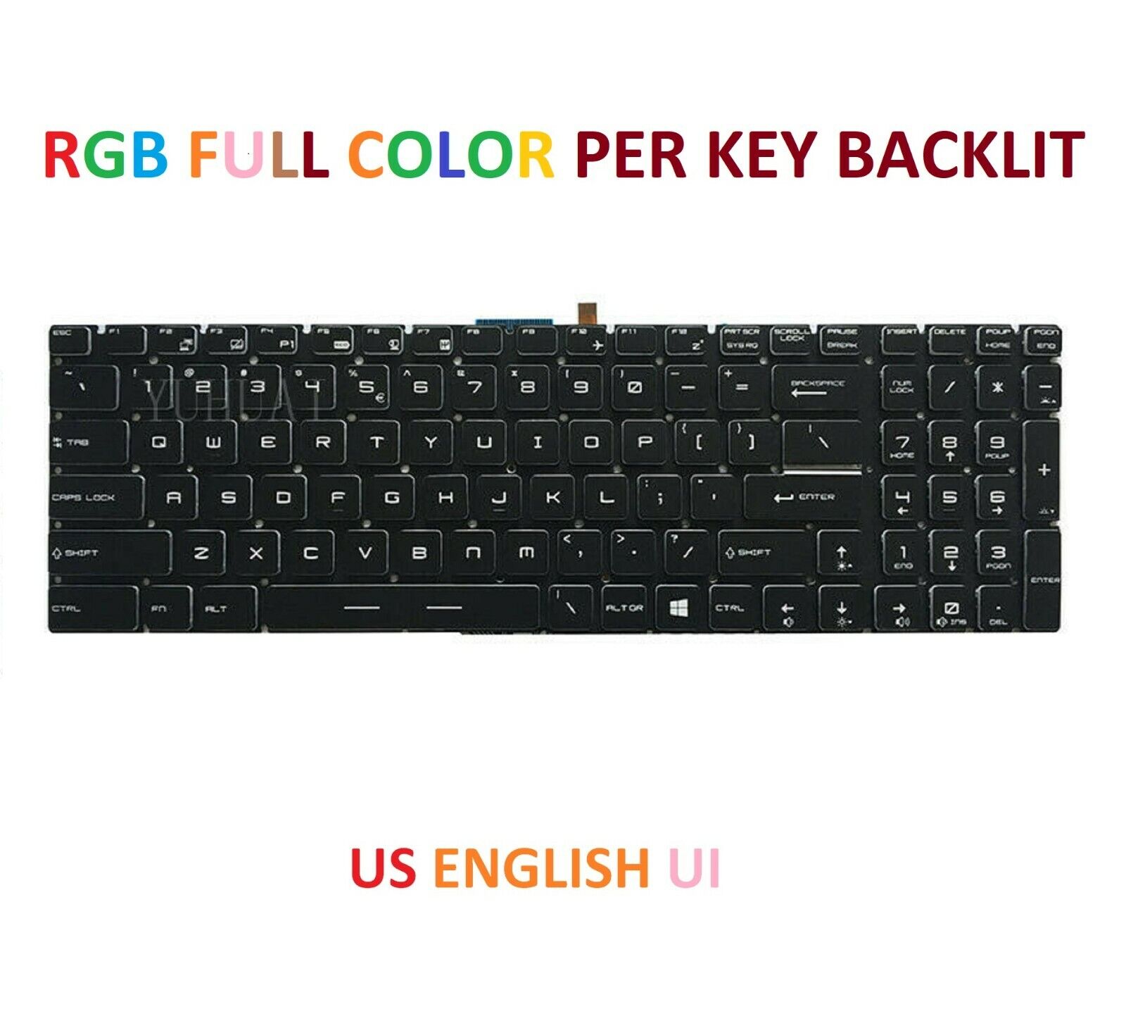 New MSI GE63 Raider RGB  GE63 8RD GE63 8RE GE63 8RF Keyboard US English Backlit