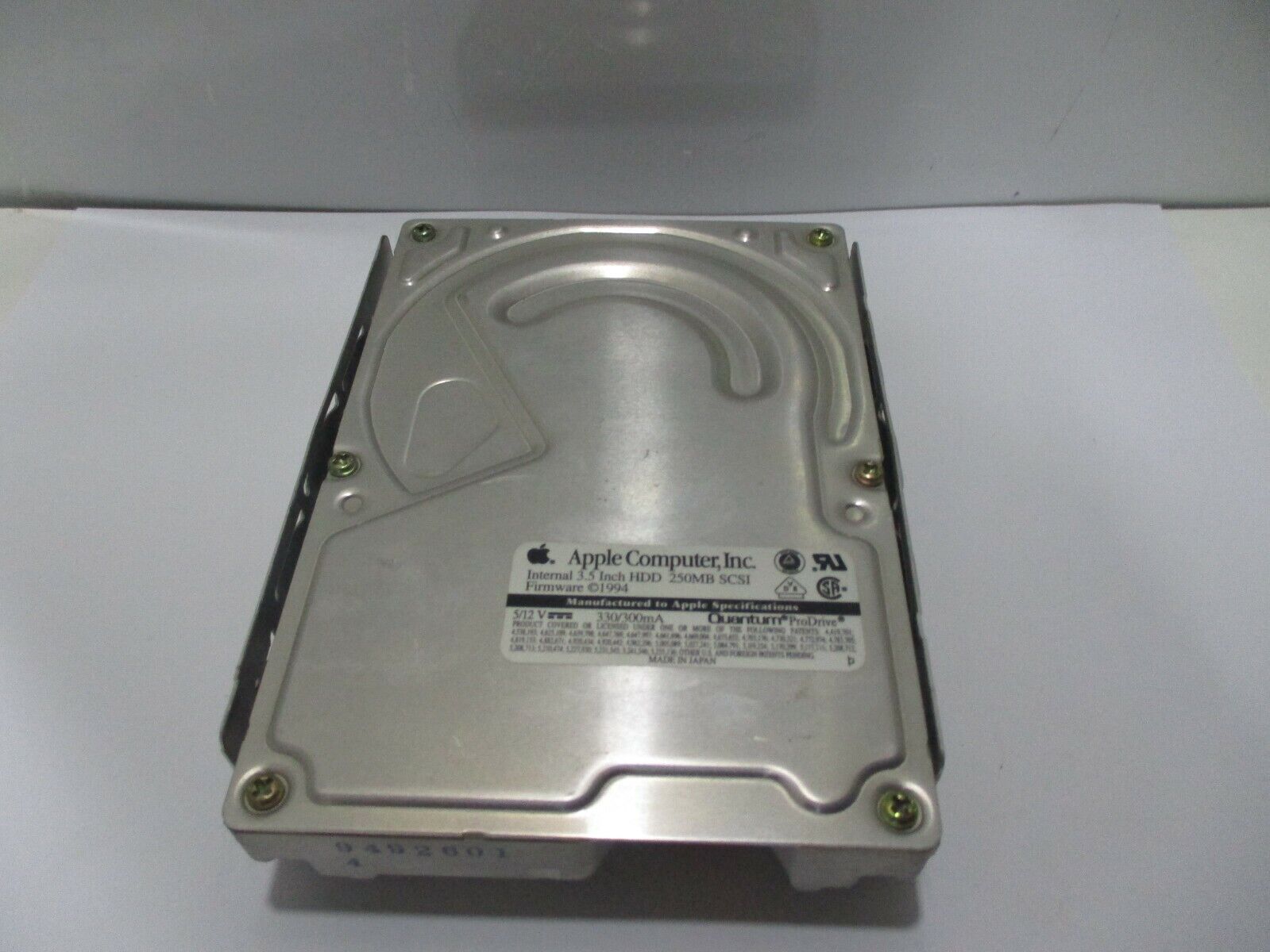 APPLE Quantum ProDrive 250MB SCSI Hard drive F/W: 1994 655-0253 A