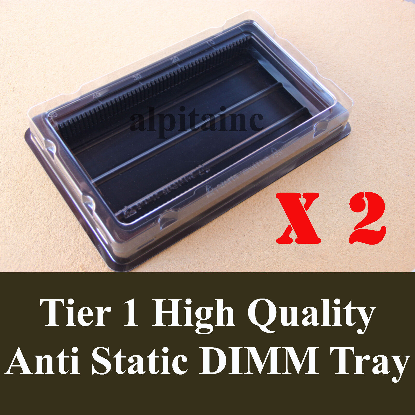 x2 ANTI STATIC DIMM Memory tray box container for Server/Desktop DDR2 DDR3, DDR4