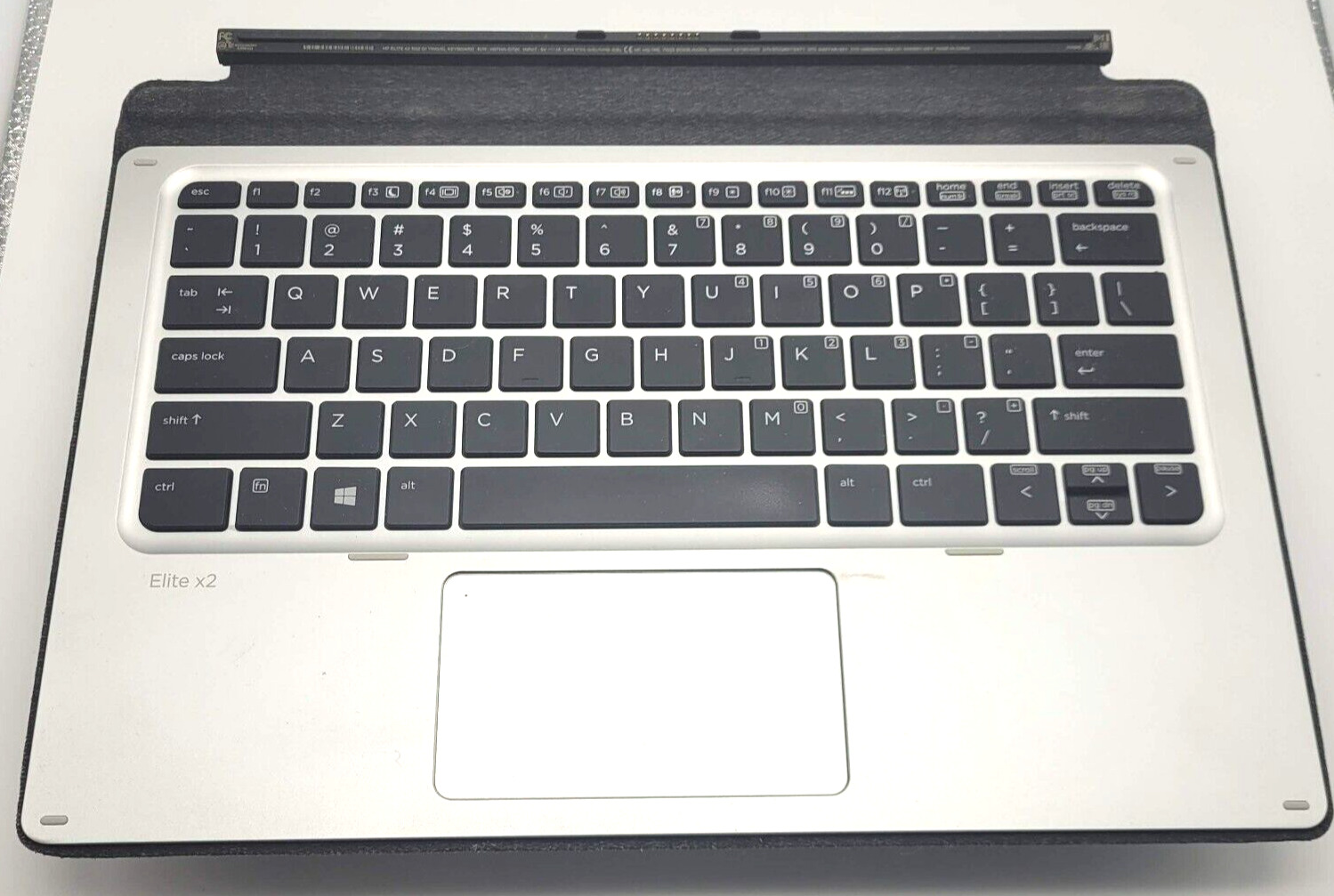 OEM HP Elite X2 1012 G1 Keyboard (US, QWERTY, Silver) - TESTED