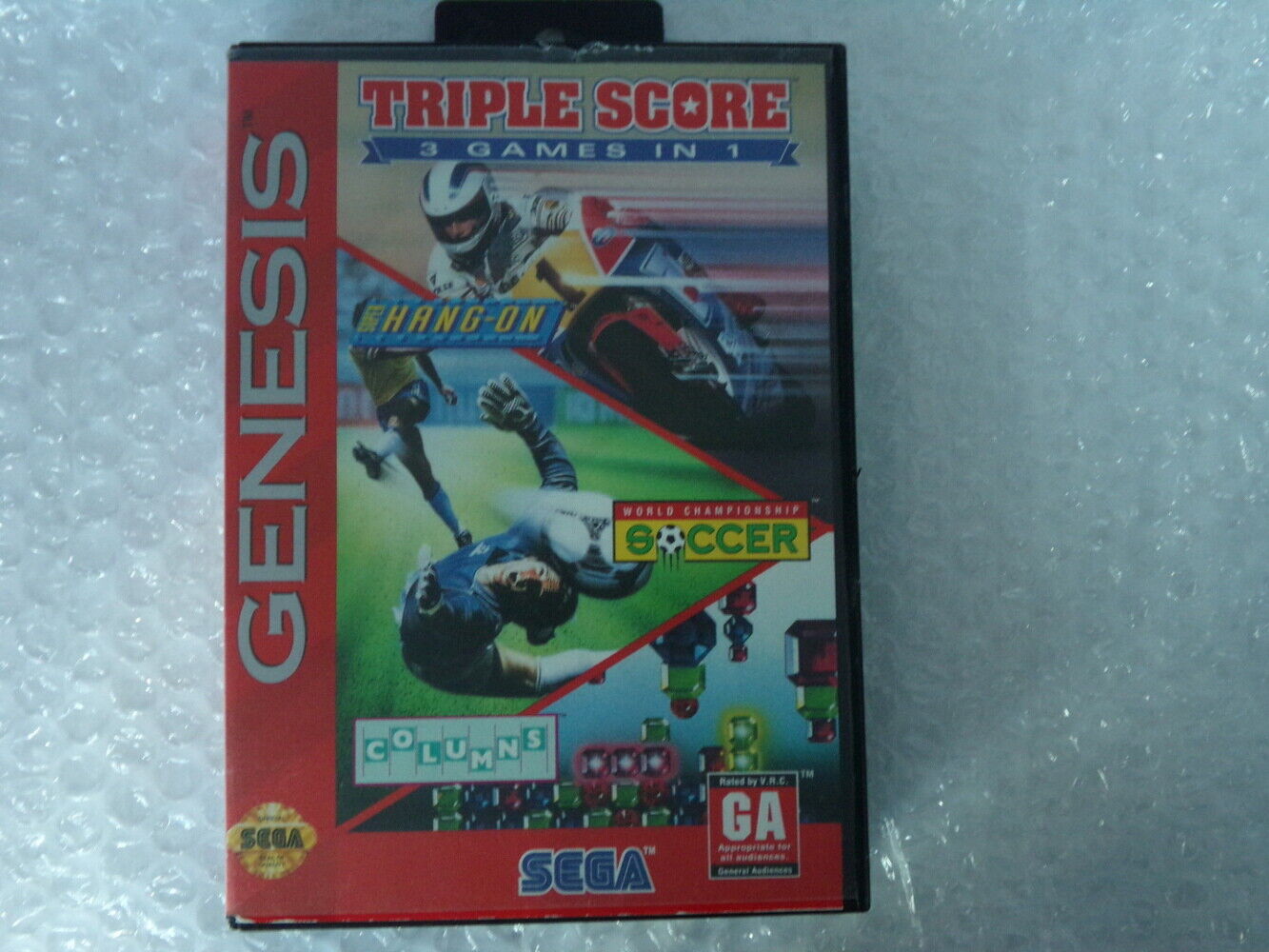 Triple Score 3 Games in 1 Sega Genesis Boxed Used
