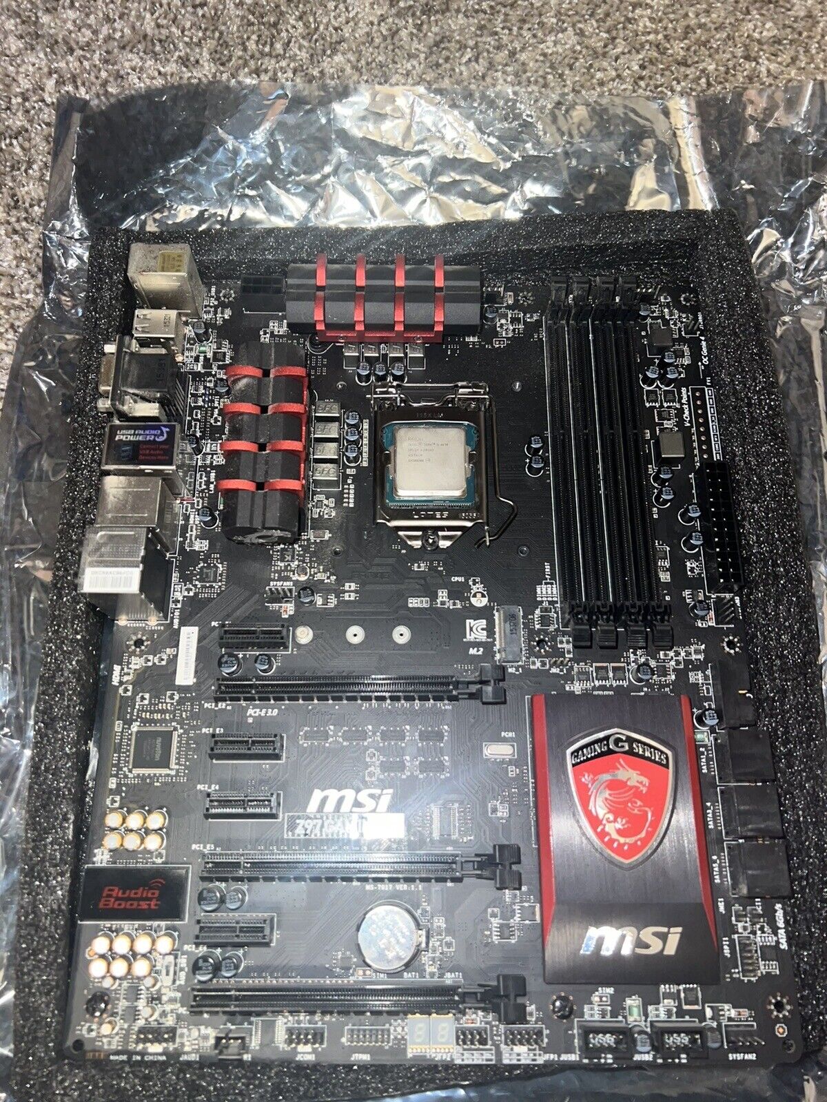 MSI Z97-GAMING 5 ATX Intel Motherboard & Intel I5 4690 3.5 GHz