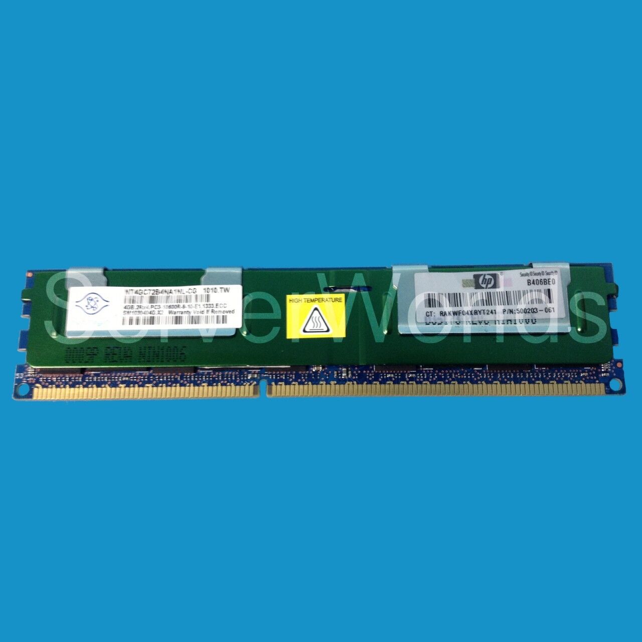 HP 500203-061 4GB PC3-10600 DDR3 500658-b21 A0R57A  501534-001