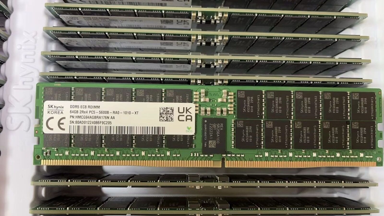 SKhynix 64GB RAM EC8 RDIMM 2Rx4 DDR5 PC5-5600B REG Sever Memory