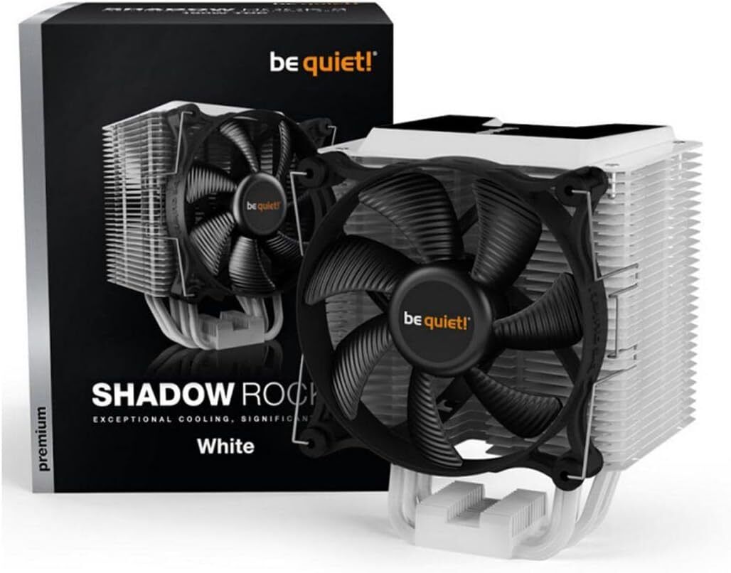 Shadow Rock 3 White 190W TDP CPU Cooler   Intel AMD compatibility   Black BK005