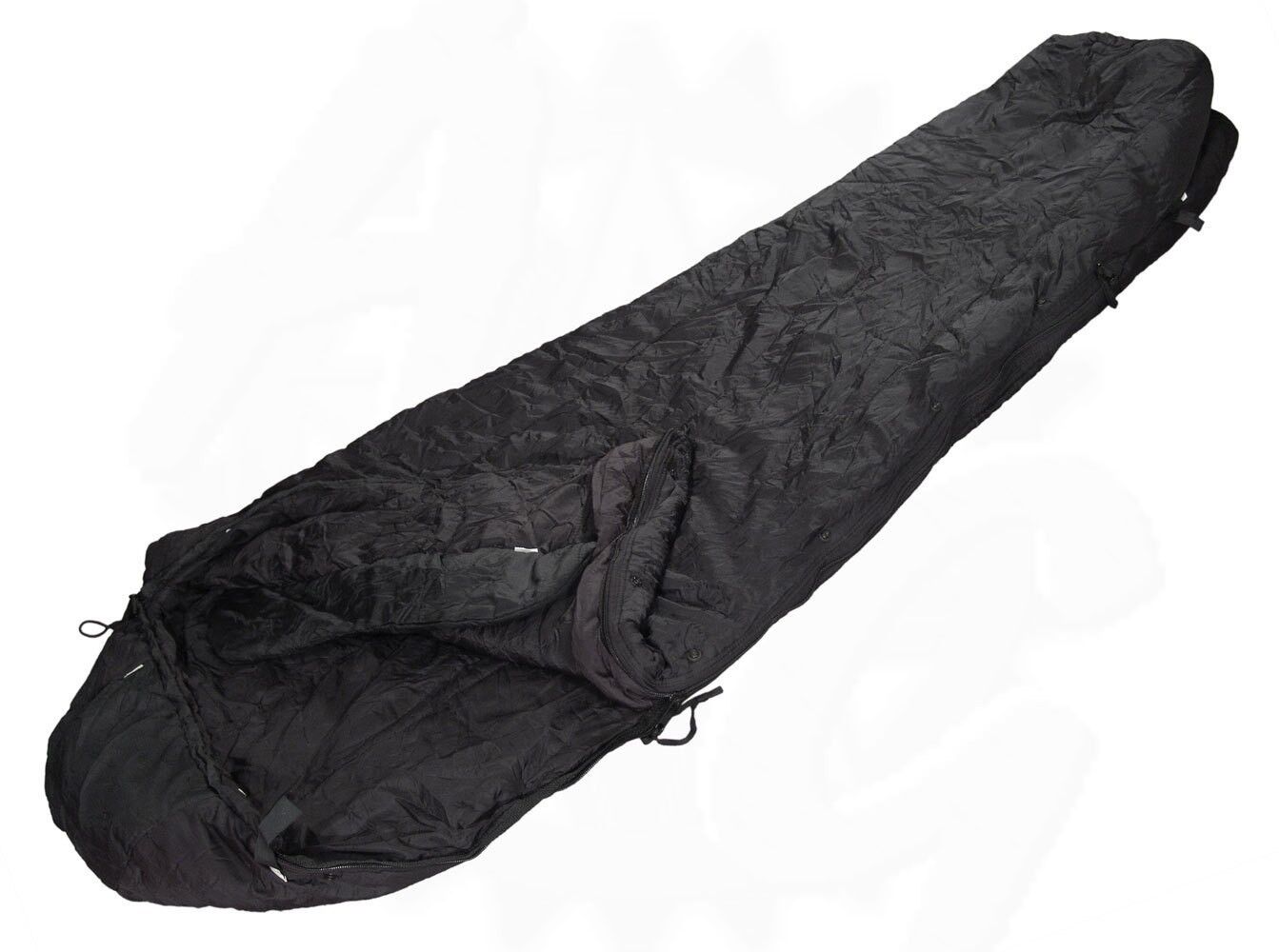 USGI Black Intermediate Cold Weather MSS Army Sleeping Bag Grade 2 Very Good