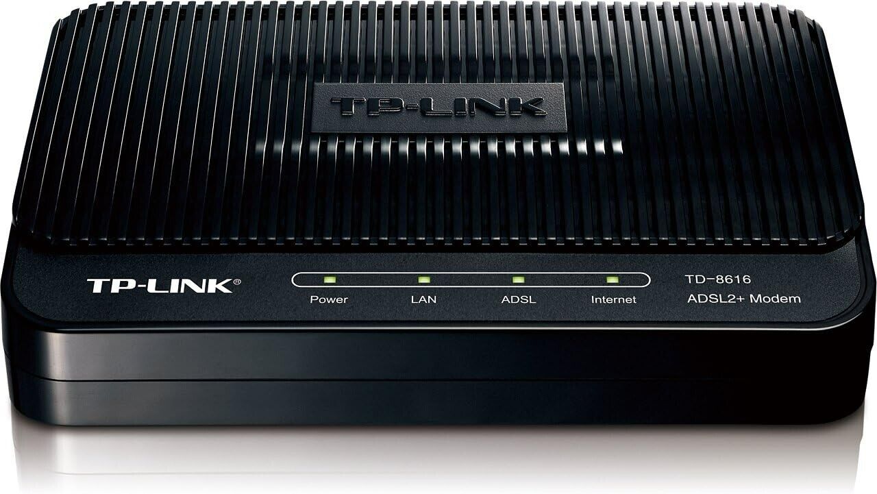 TP-Link ADSL2+ Modem Up to 24Mbps Downstream Bandwidth 6KV Lightning Protection