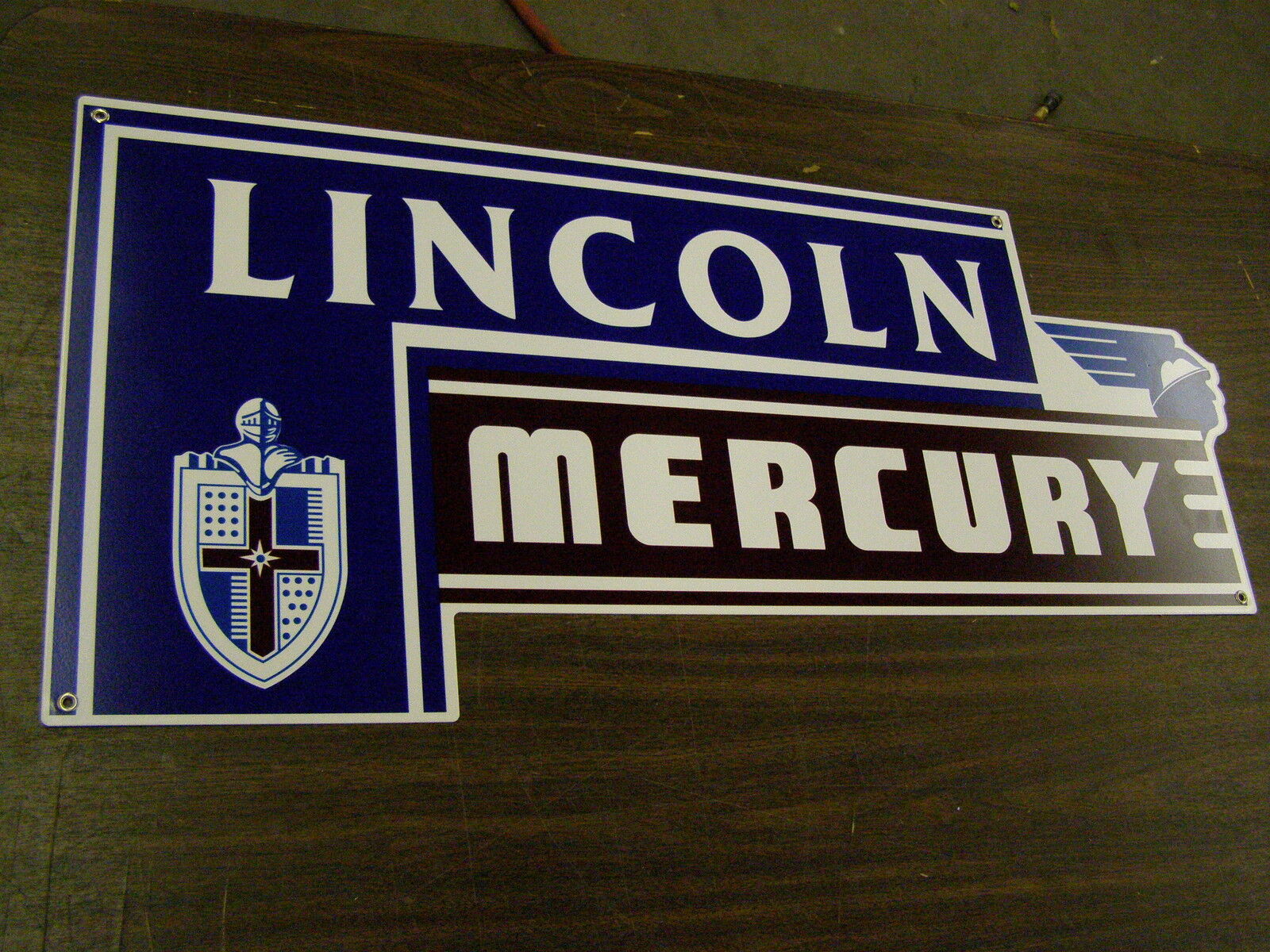 New Repro. Heavy Metal Lincoln Mercury Dealership Sign Nice Quality