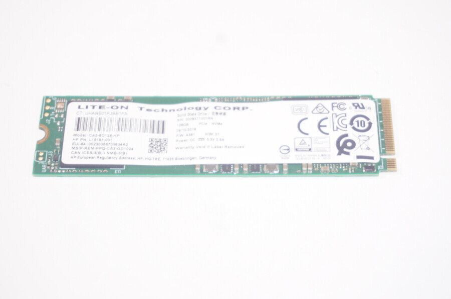 CA3-8D128-HP Lite-on 128GB M.2 2280 NGFF PCIe NVMe Gen3x4 Solid State SSD