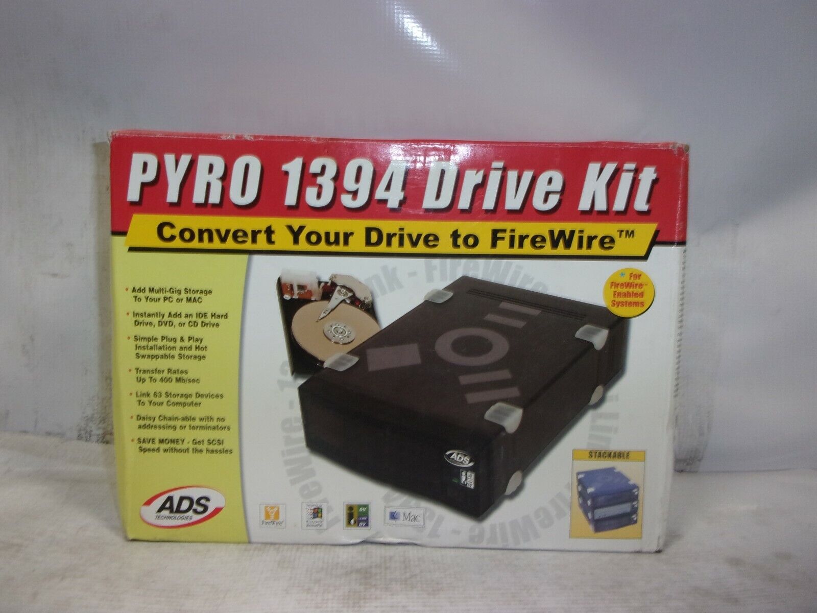 ADS TECHNOLOGIES API-800 PYRO 1394 DRIVE KIT.