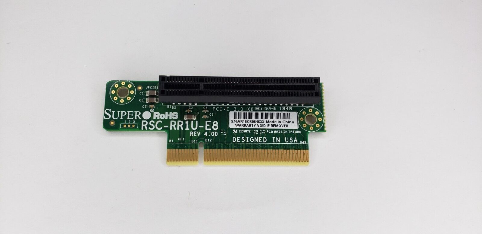 RSC-RR1U-E8 Supermicro 1U PCI-E x8 Riser Card Board