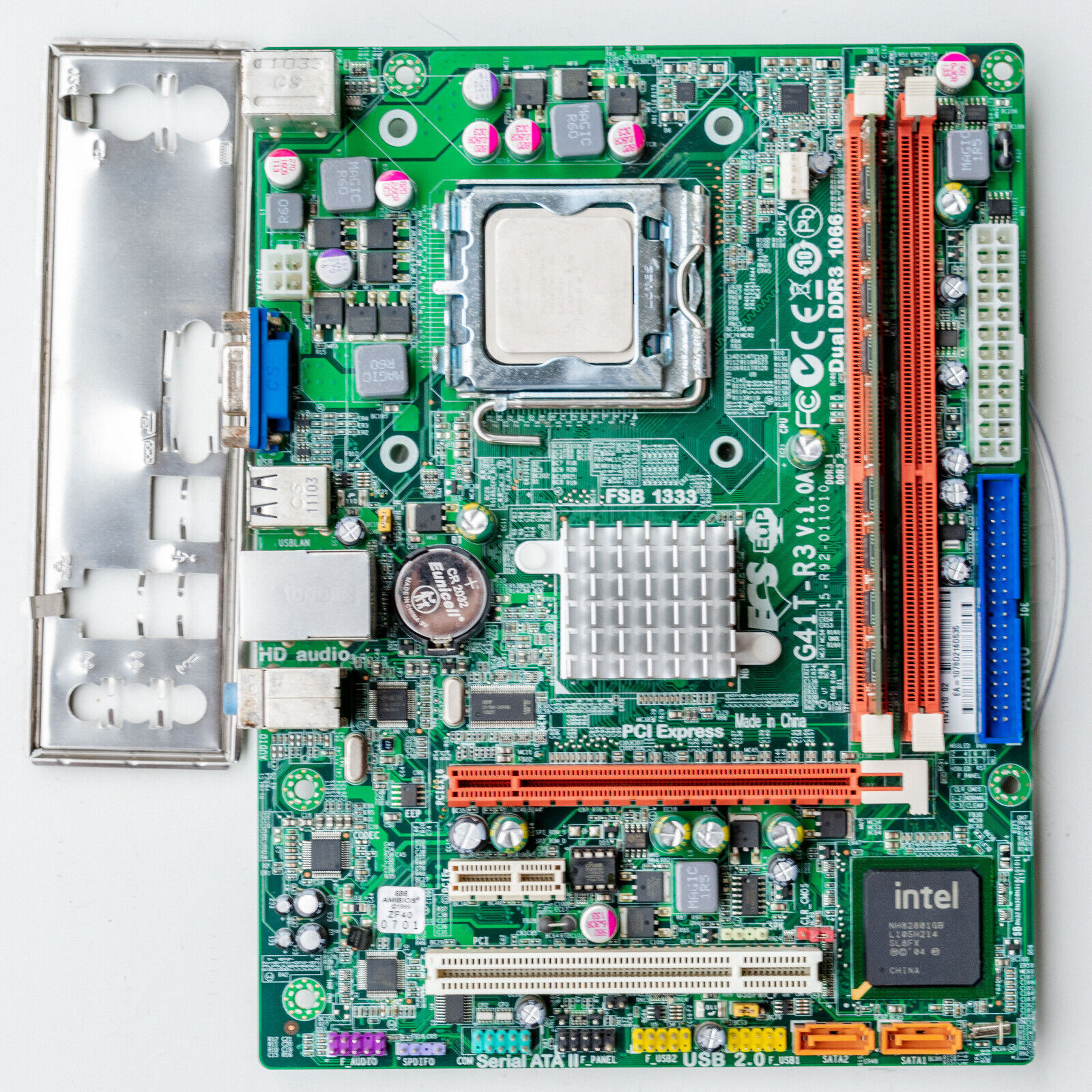 ECS G41T-R3 LGA775 Motherboard Intel G41 Core 2 Duo E8400 2GB DDR3 Windows XP