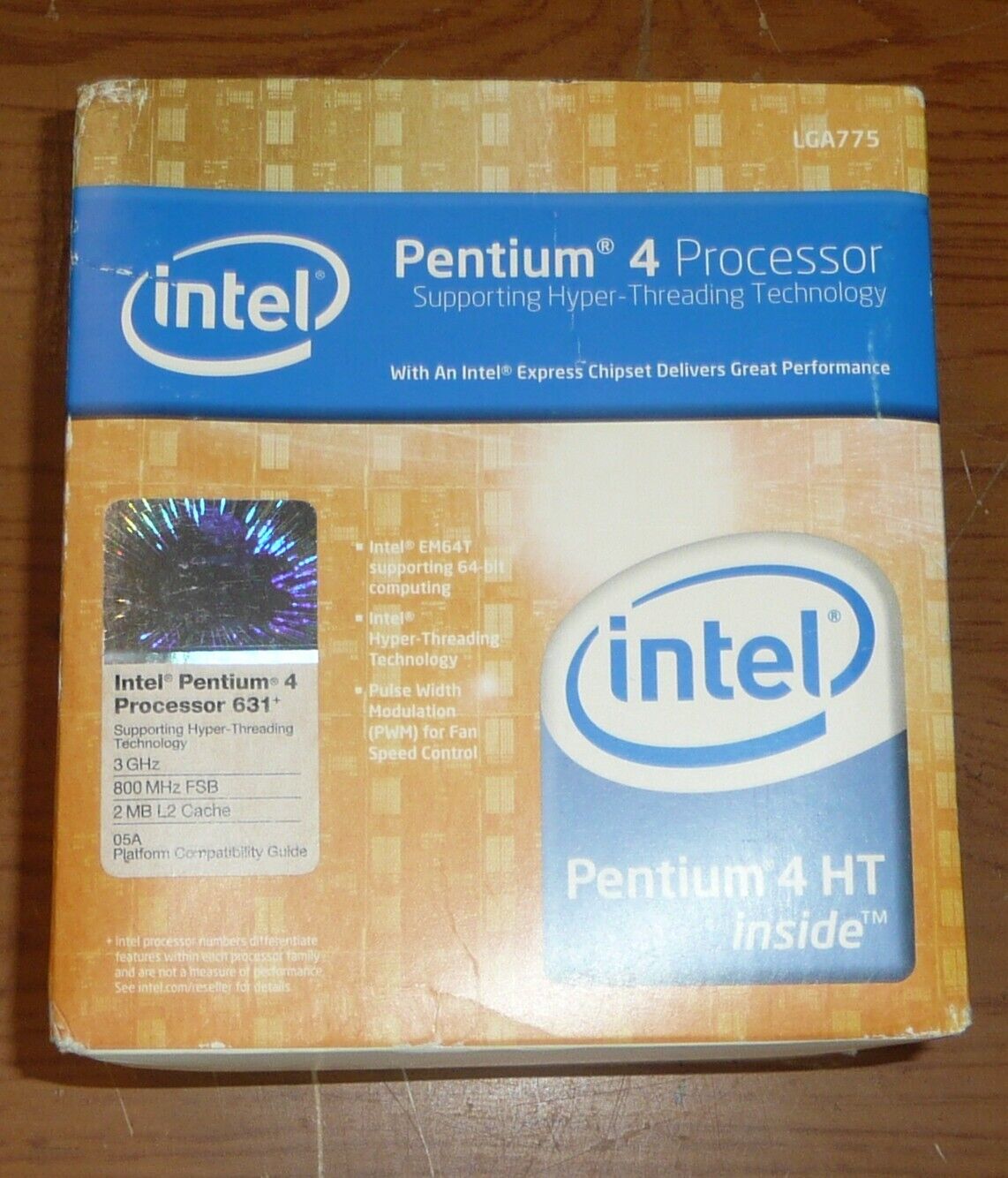 New Intel Pentium 4 631 Processor 3.0GHz Socket 775 In Retail Box with Heatsink