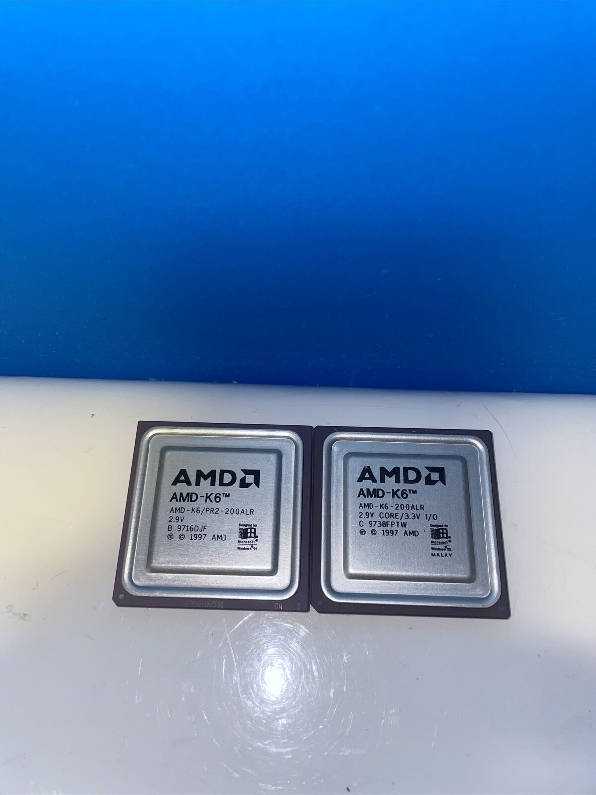 Lot of 2 AMD K6/PR2 200ALR AMD-K6-200ALR rare PR2 Vintage CPU (Grade A)