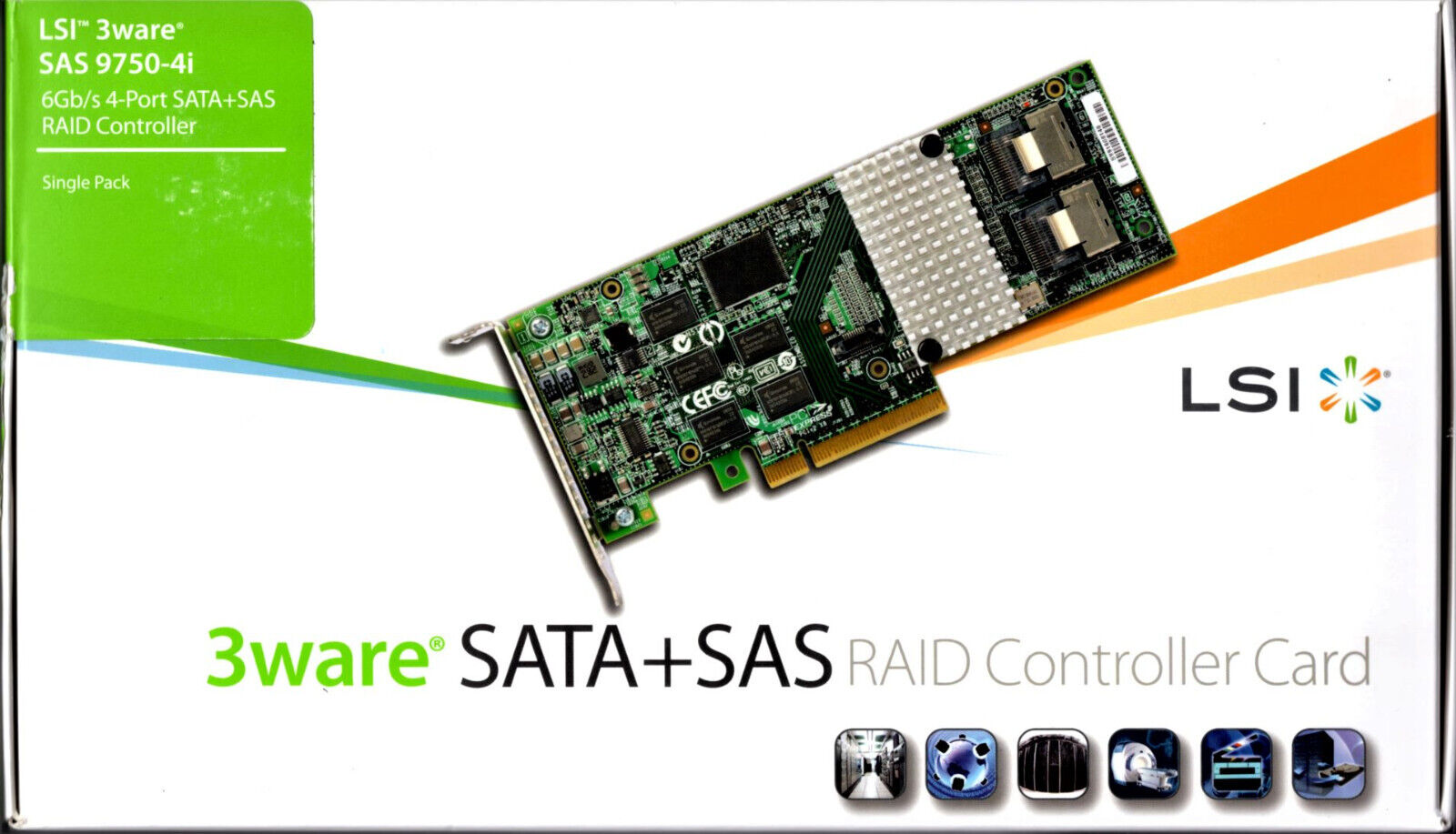LSI 3WARE SAS 9750-4I PCIE 6GB/S SATA+SAS RAID CONTROLLER LSI00216 - NEW SEALED