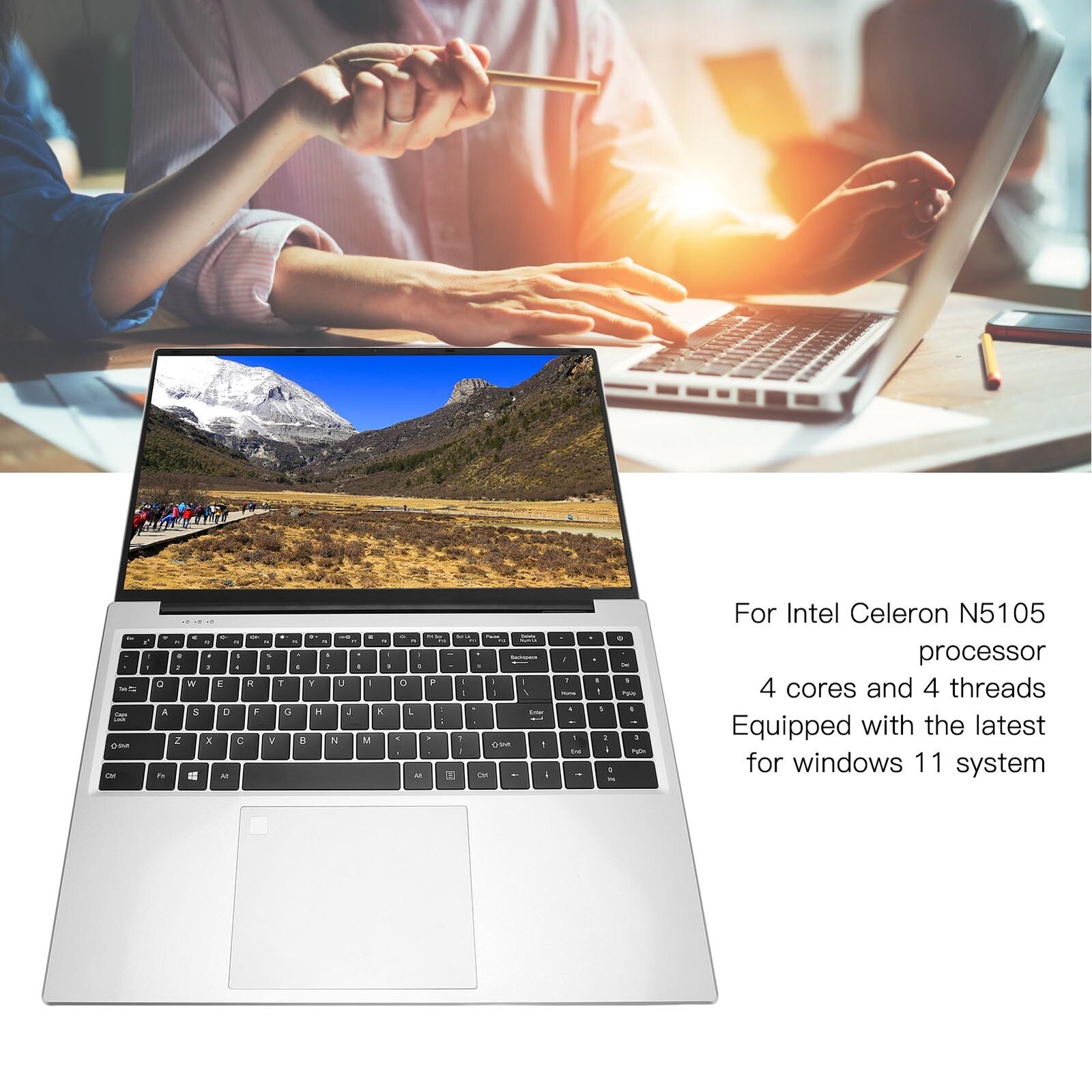 16 Inch Laptop For Celeron N5105 CPU 2.4G 5G WIFI 1920x1200 IPS Screen JFF