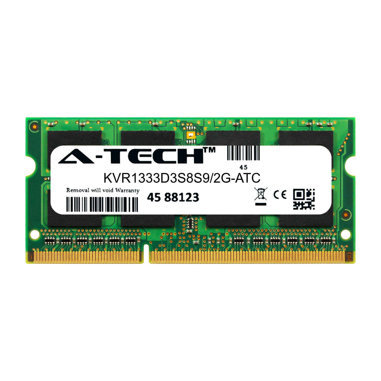 2GB DDR3 PC3-10600 SODIMM (Kingston KVR1333D3S8S9/2G Equivalent) Memory RAM