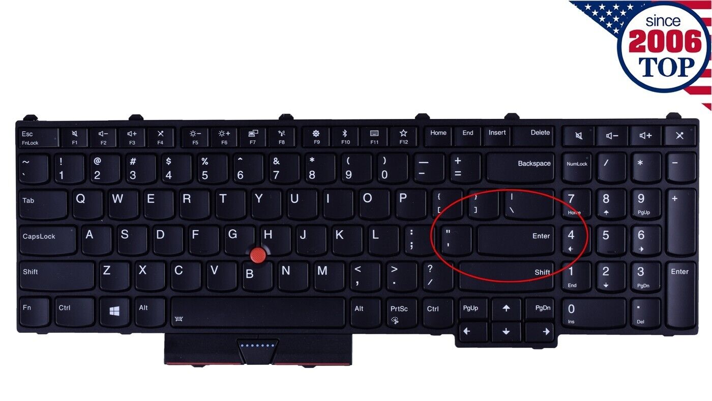 Genuine US Keyboard Backlit w/piont for Lenovo Thinkpad IBM P50 P51 P70 01HW200
