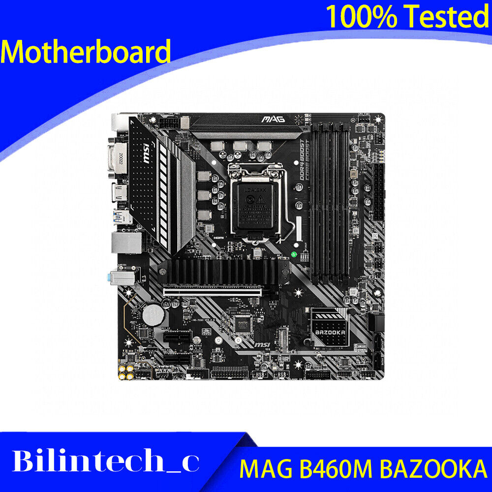 FOR MSI MAG B460M BAZOOKA Gaming Motherboard Support 64GB DDR4 AM4 LGA1200 AMD