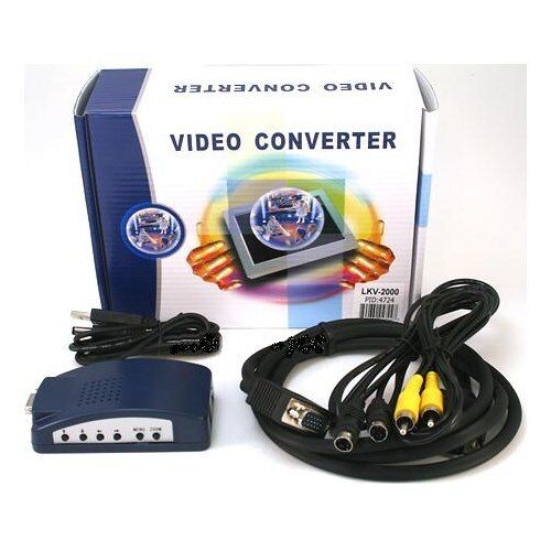 VGA/SVGA PC/MAC Computer~TV/RCA/SVHS/VCR/LCD/LED/Plasma/HDTV Converter/Adapter