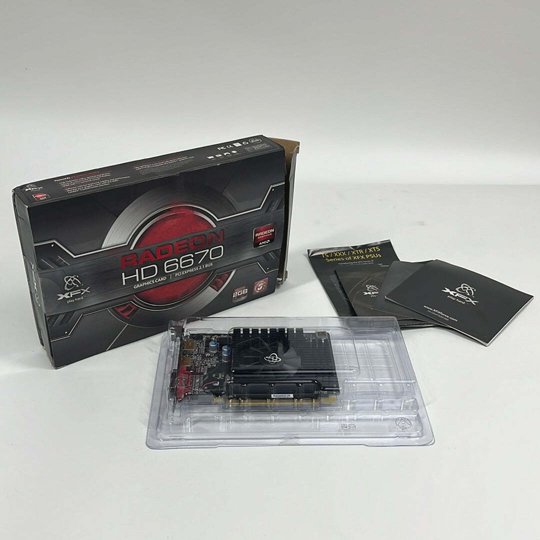 Open Box XFX Radeon HD 6670 2GB DDR3 Graphics Card HD-667X-CD