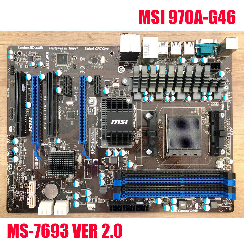 For MSI 970A-G46 MS-7963 Ver 2.0 Socket AM3+ AMD SATA 6Gb/s DDR3 Motherboard