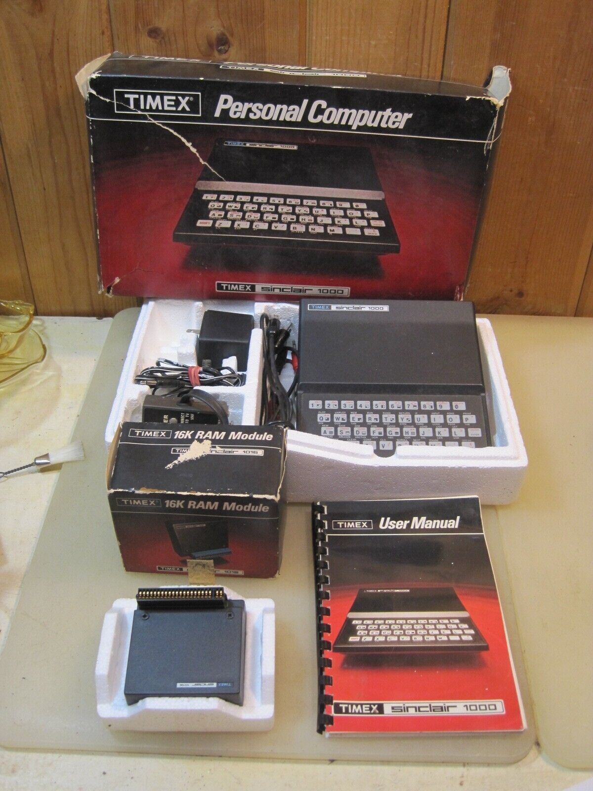 Vintage Timex Sinclair 1000 Personal Computer w/ Box Manual & Accessories