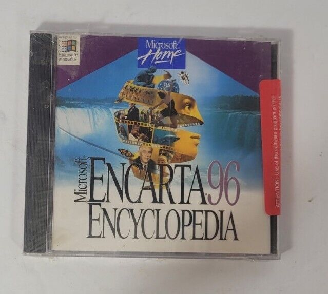 Microsoft Home Encarta 96 Encyclopedia For PC CD-ROM New Sealed Vintage Software