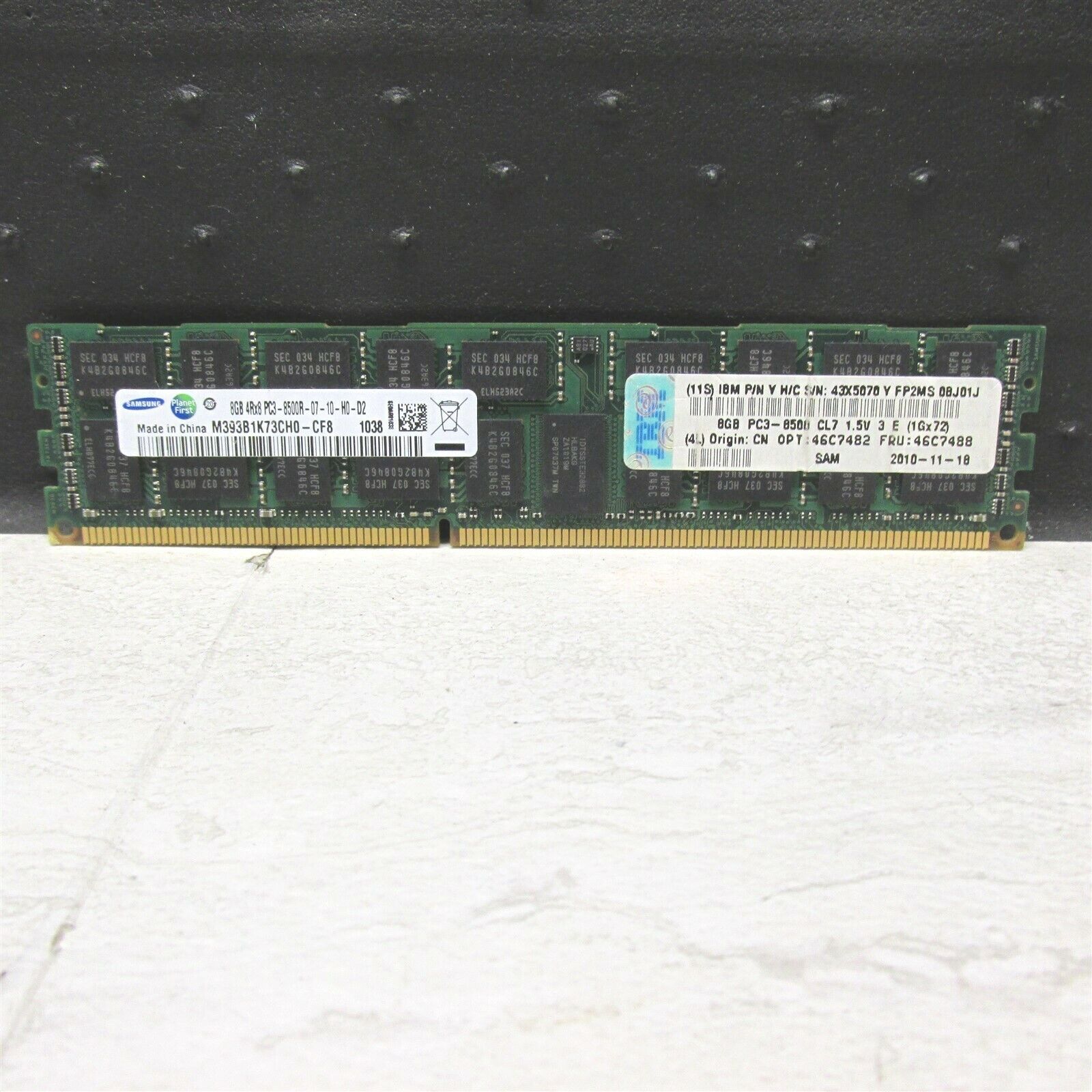 SAMSUNG 8GB PC3-8500R DDR2-1066MHz Server Memory RAM M393B1K73CH0-CF8 