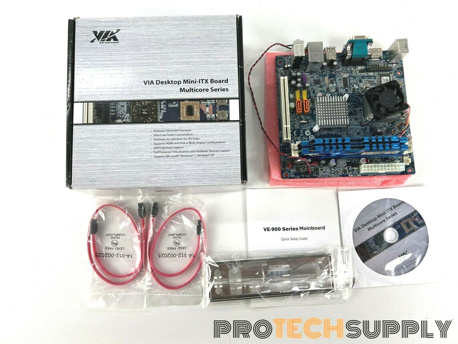 Via Technology VE-900 Mini-ITX Motherboard with G.SKILL 2x2Gb with WARRANTY