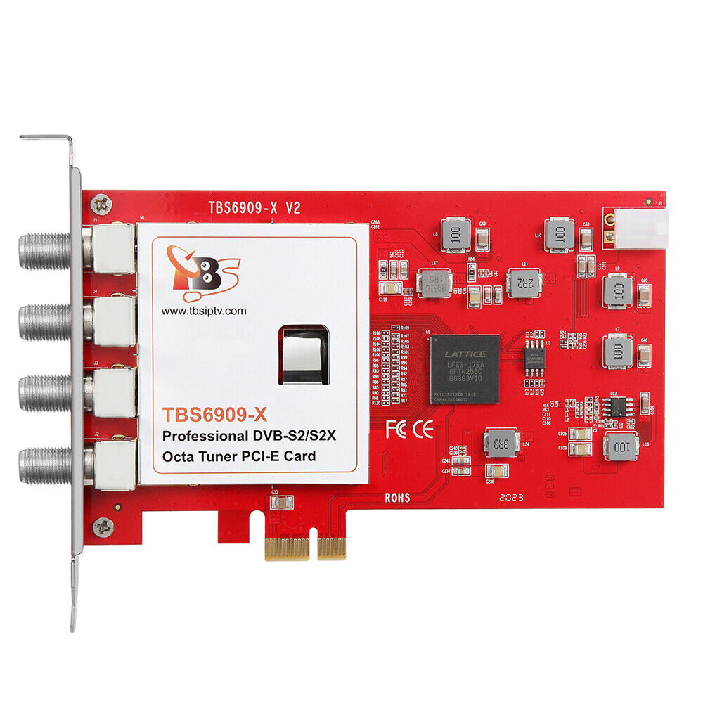 TBS6909X V2 DVB S/S2/S2X 8 PCIe Satellite TV Tuner Card Compatible Tvheadend