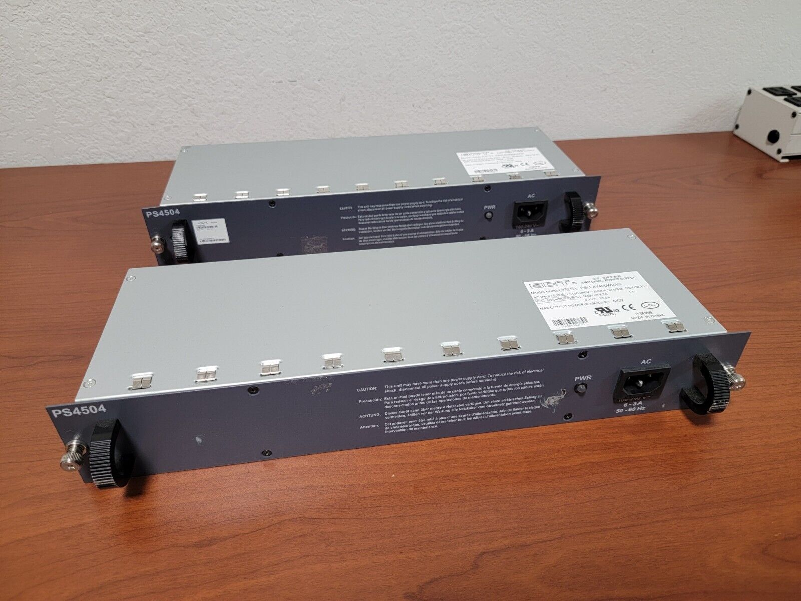2x Lot BCT PS4504 400W Switching Power Supply for G450 Media Gateway - TESTED