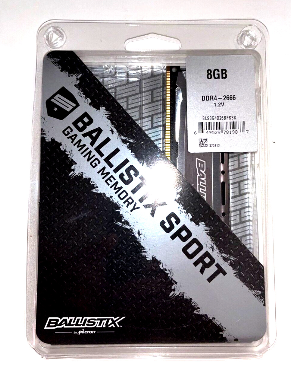 Crucial Ballistix Sport LT 2666 MHz DDR4 DRAM Laptop Gaming Memory Single 8GB