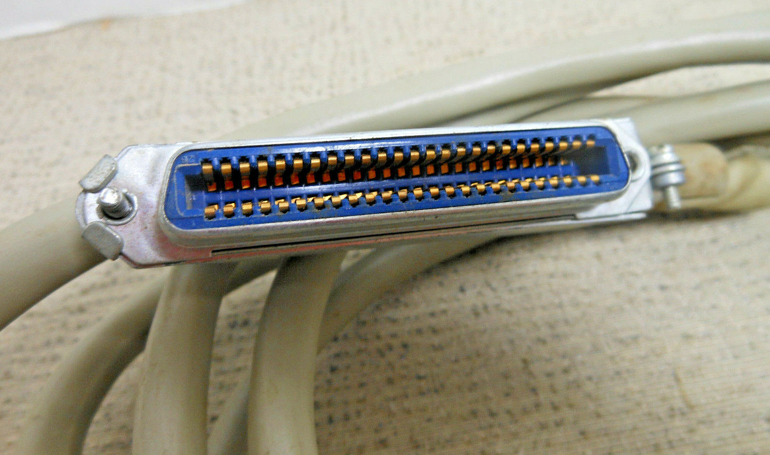 Computer System Cable 50 Pin R Angle Hood Connector KS16690LI, 9 1/2 Ft. Vintage