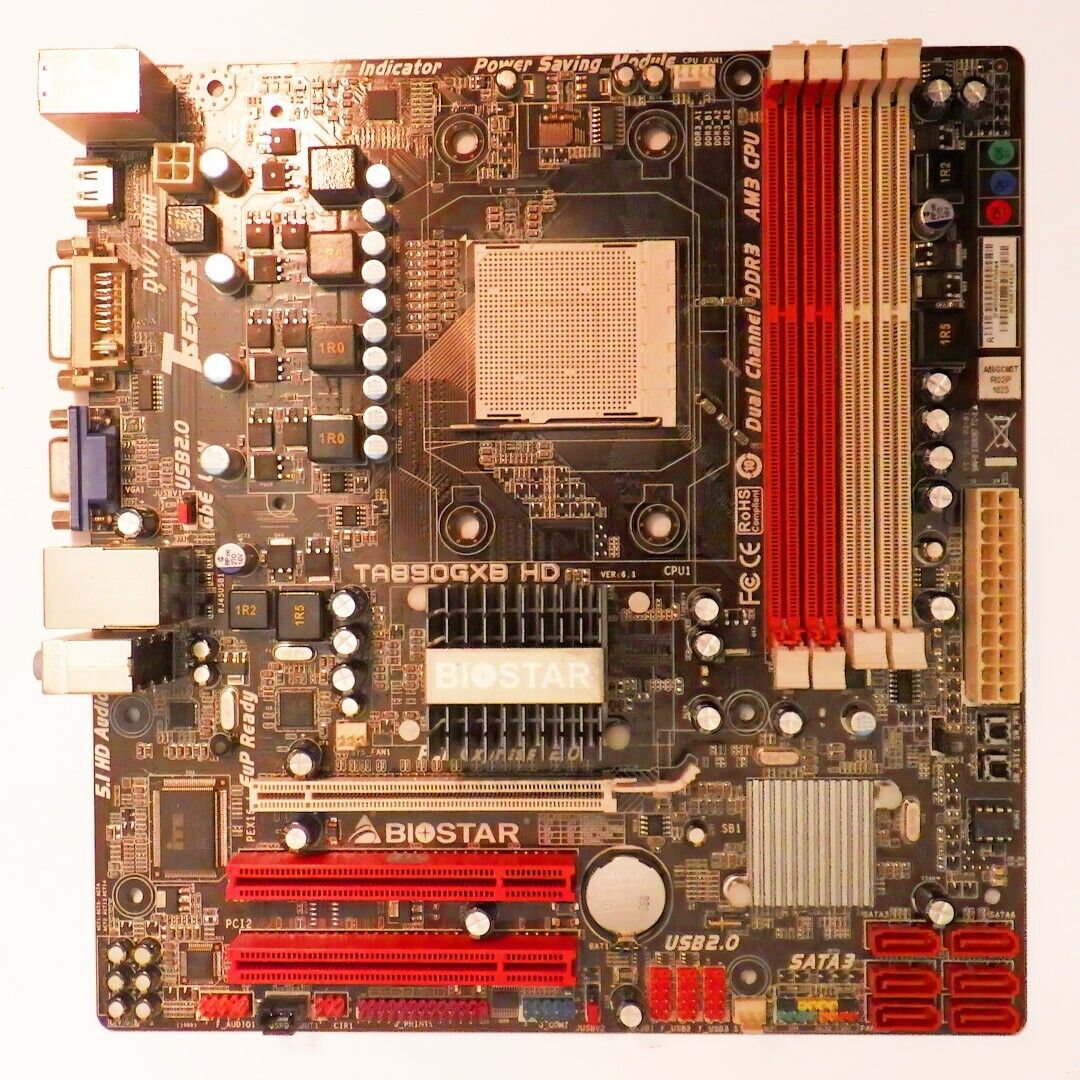 Biostar T-Series AMD DDR3 890GX Based AM3 Micro ATX Motherboard TA890GXB HD