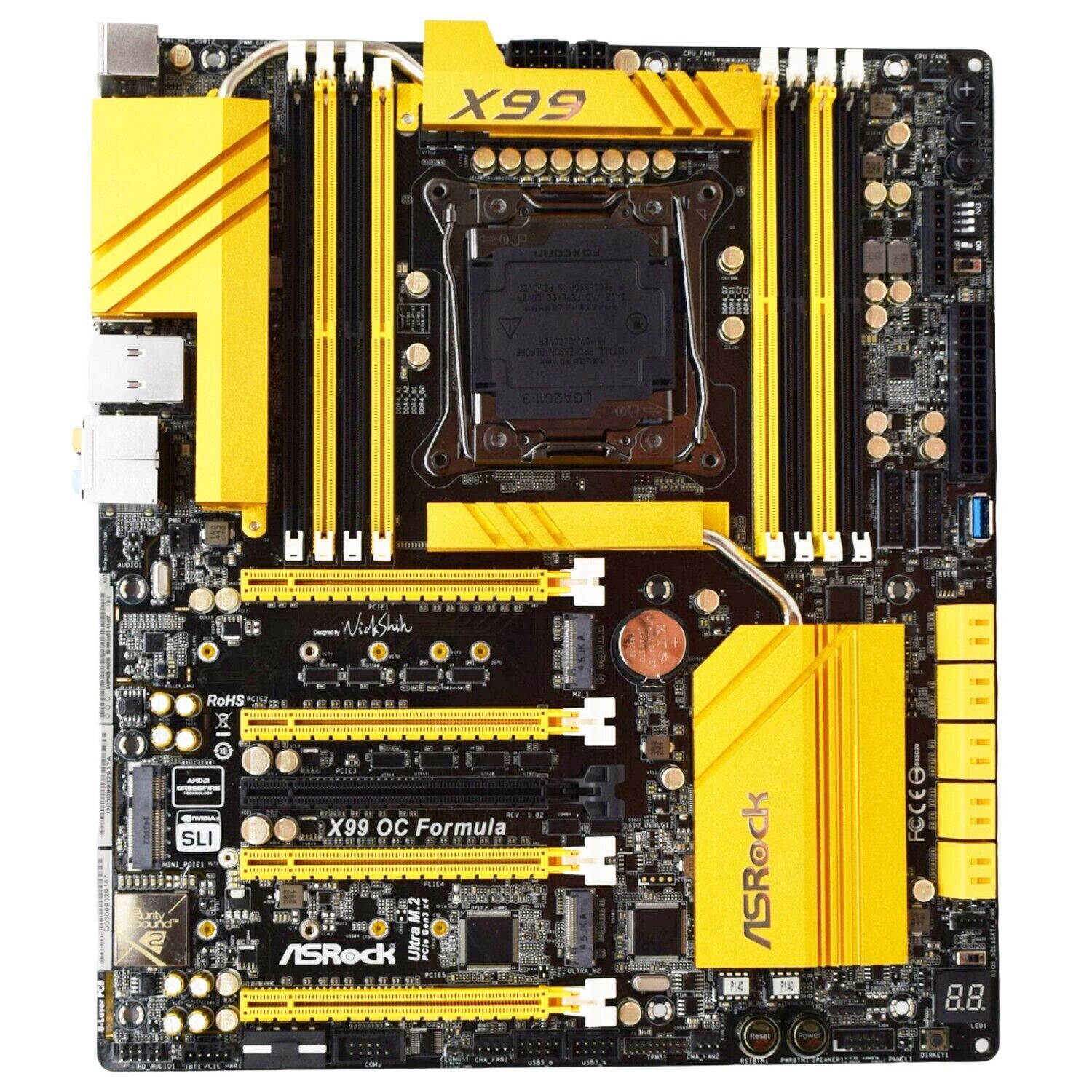 ASRock X99 OC FORMULA Motherboard EATX Intel X99 LGA2011-3 DDR4 SATA3 M.2 Audio