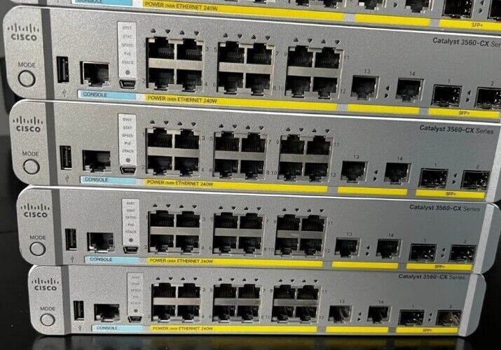 Cisco WS-C3560CX-12PD - 16 Ports Managed Ethernet Switch 10 GB SFP Included